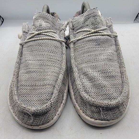 Hey Dude Wally Stretch Mens 8 Gray Slip on Loafer Shoes Casual Comfort - Picture 2 of 13